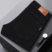 Men's Comfort Fit Denim Jeans - Classic Five-Color Selection - Black