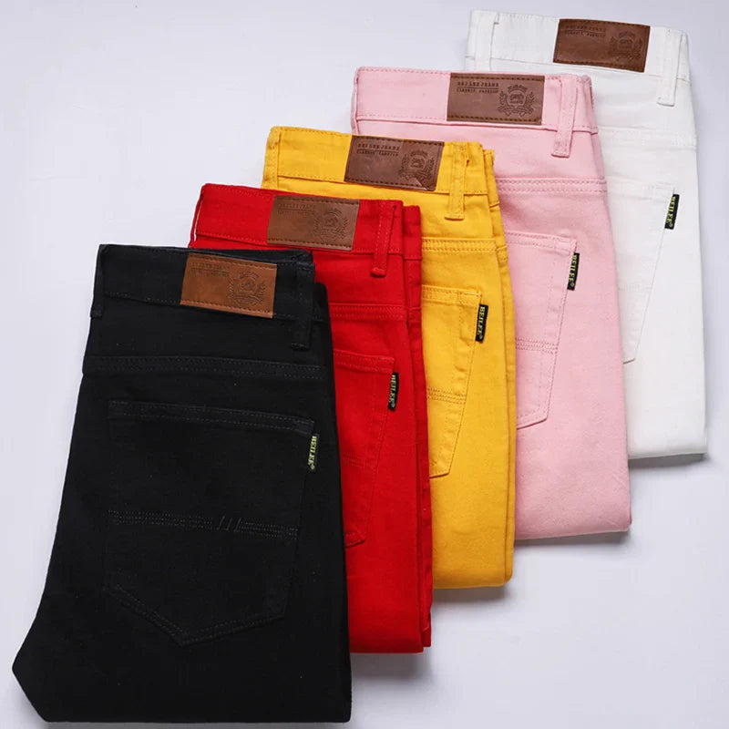 Men's Comfort Fit Denim Jeans - Classic Five-Color Selection