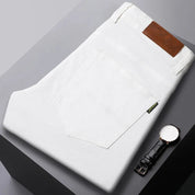 Men's Comfort Fit Denim Jeans - Classic Five-Color Selection - White