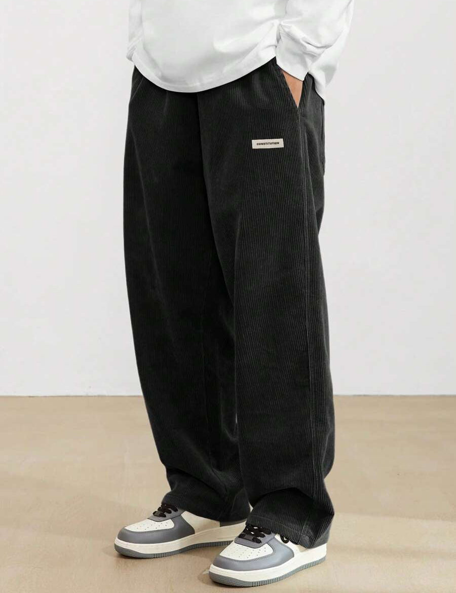 Men's Corduroy Pants - Loose-Fit Straight Leg
