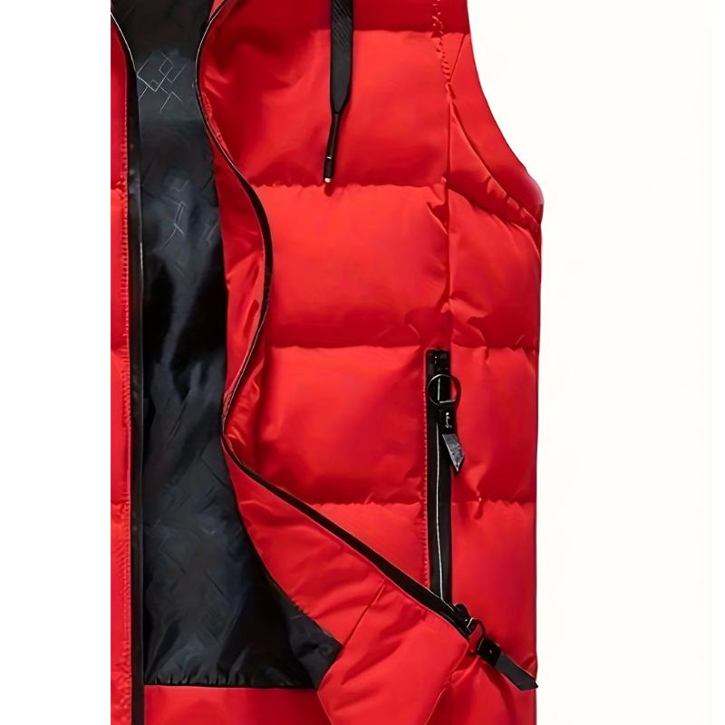 Men's Hooded Puffer Vest - Lightweight Winter Warmth