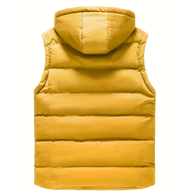Men's Hooded Puffer Vest - Lightweight Winter Warmth