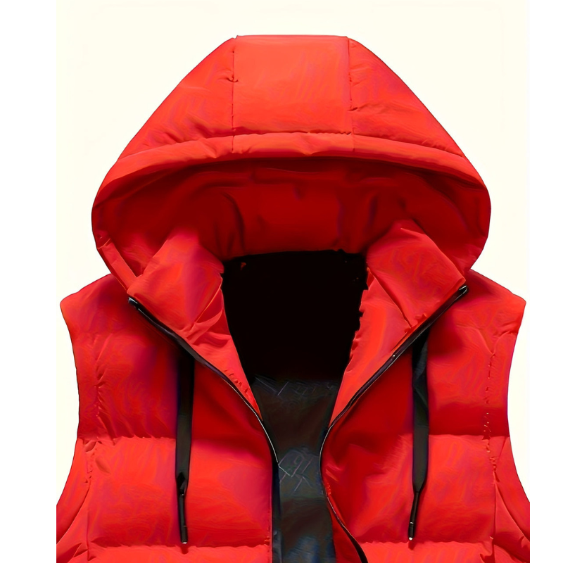 Men's Hooded Puffer Vest - Lightweight Winter Warmth