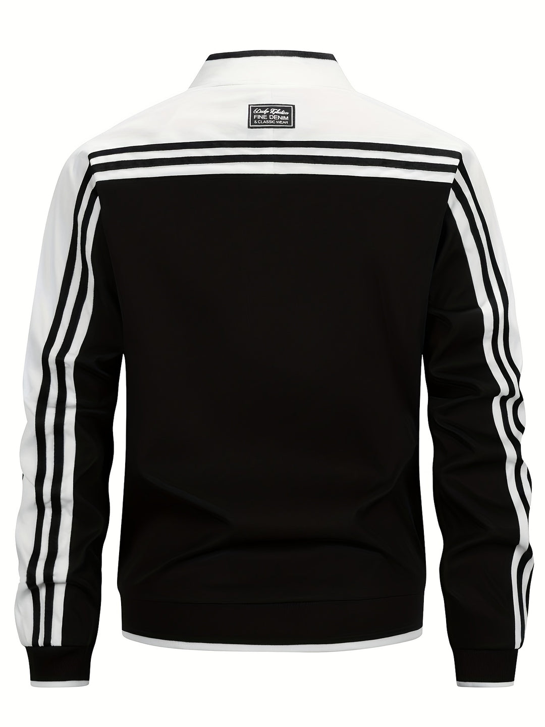 Men's Lightweight Sports Vest - Baseball Collar & Striped Sleeves
