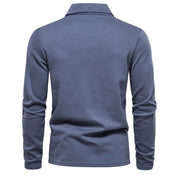 Men's Long Sleeve Polo Shirt - Classic Comfort & Timeless Style