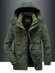 Men's Military Jacket - Army Green Winter Coat - Green