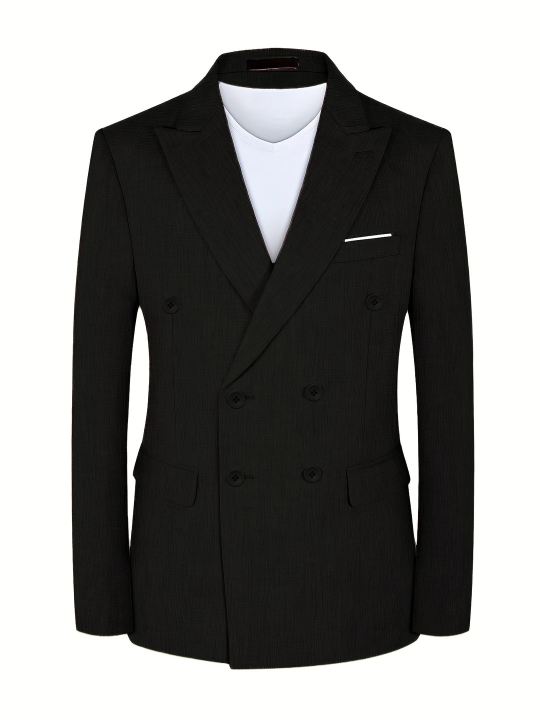 Men's Polyester Blazer with Split Hem - Casual to Formal