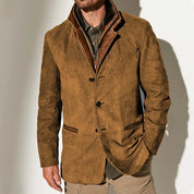 Men's Vintage Leather Jacket - Classic Timeless Style - Brown