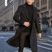 Men's Waterproof Winter Jacket - Slim Fit Warmth - Black