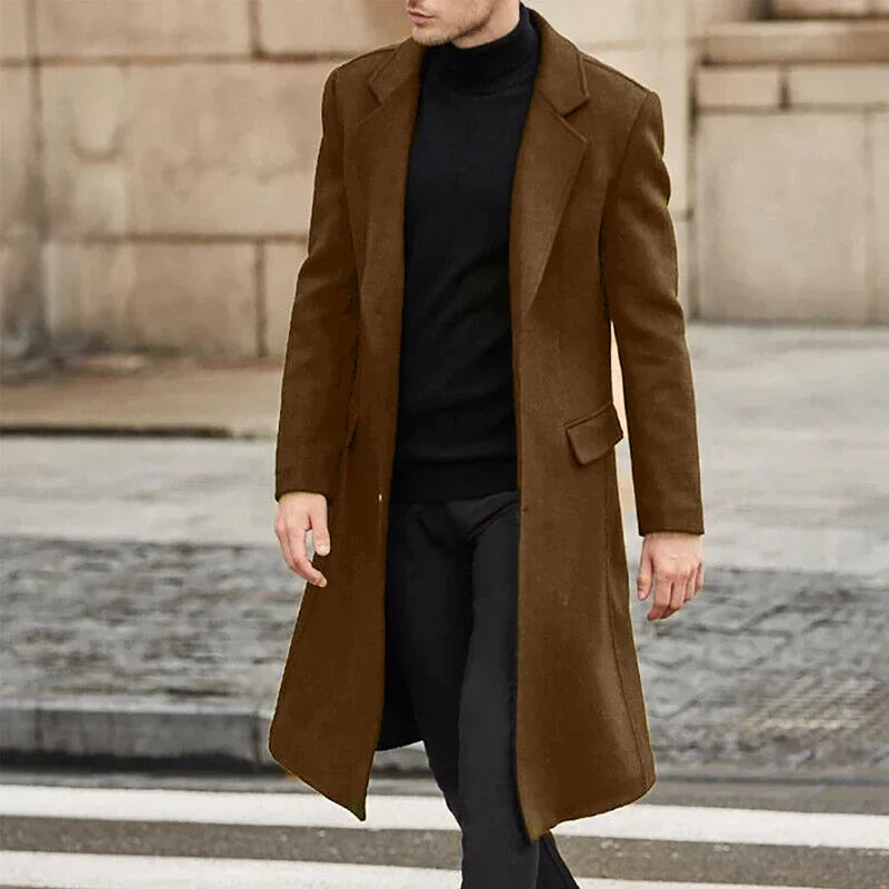 Men's Waterproof Winter Jacket - Slim Fit Warmth - Brown