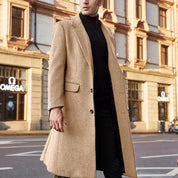 Men's Waterproof Winter Jacket - Slim Fit Warmth - Khaki