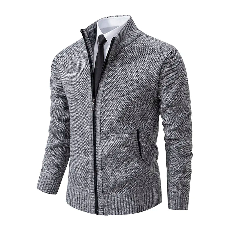 Men's Zip-Up Vest - Classic Layering Essential - Light Grey