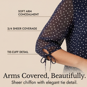Women's Layered Chiffon Polka Dot Dress - Tiered Flowy Style
