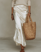 Women's Midi Dress & Knit Sweater Set - Elegant Two-Piece